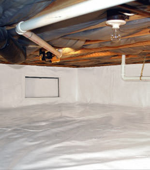 A complete crawl space repair system in Manhasset