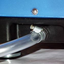 A self-draining crawl space dehumidifier connected to a sump pump system in Lindenhurst