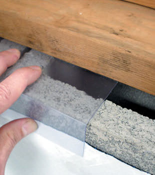 Block wall clear covering for wet crawl spaces in Deer Park