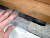 Clear plastic vapor barrier covering for block walls in Smithtown, Dix Hills, Port Washington