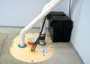 Babylon installation of a submersible sump pump system