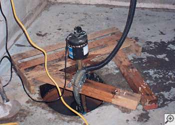 A Babylon sump pump system that failed and lead to a basement flood.