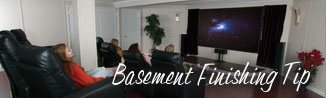 a waterproofed basement that has been finished into a family room in Port Washington