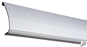 Illustration of an exterior French drain system installed around the perimeter of a home