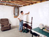 A basement wall covering for creating a vapor barrier on basement walls in Great Neck