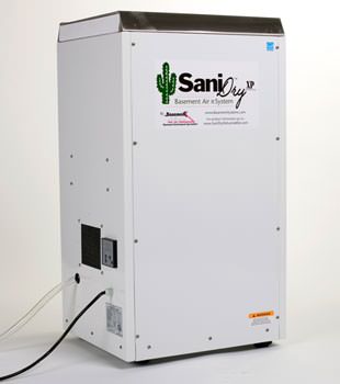 A Energy Efficient basement dehumidifier installed in a finished basement in South Seaford