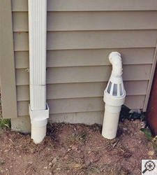 No-freeze basement drain discharge line in Oakdale