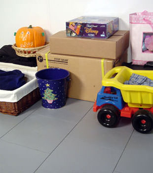 A concrete basement floor protected by our waterproof basement sub floor in Oceanside, LI