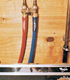 An installed crawl space dehumidifier with a self-draining design