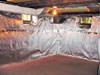 radiant heat barrier with vapor barrier for basement walls ready for finishing in South Massapequa