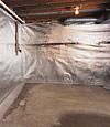 ThermalDry vapor barrier and radiant heat barrier for finished basement walls